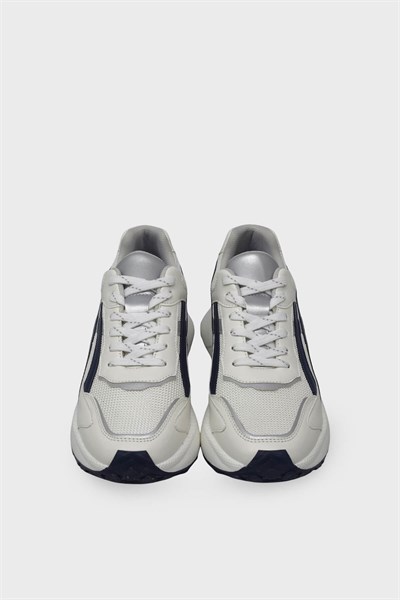Kanuga Kadın Süet Sneakers Beyaz Lacivert SMS83147