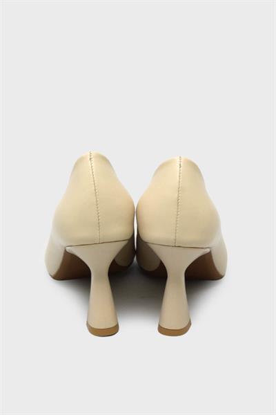 Kanuga Kadın Toka Detaylı Topuklu Stiletto Bej LPA1206-1