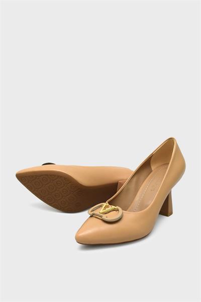 Kanuga Kadın Toka Detaylı Topuklu Stiletto Nut LPA1206-1