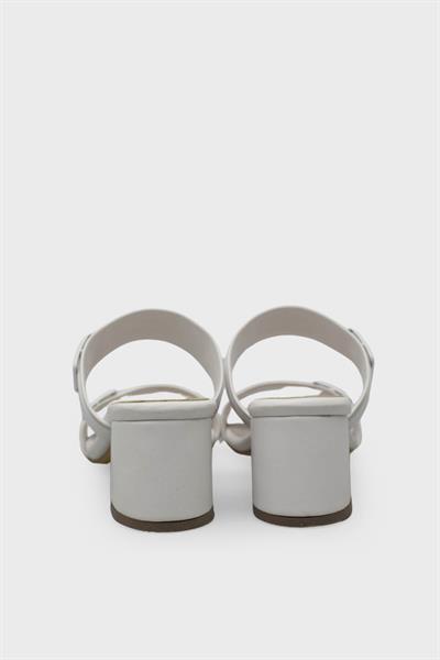 Kanuga Kadın Topuklu Sandalet Beyaz LİVA2025-01