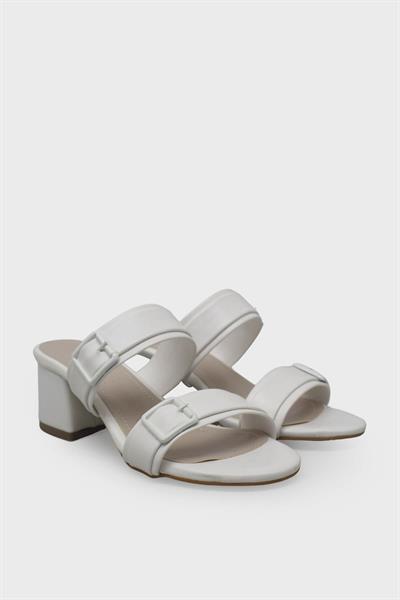 Kanuga Kadın Topuklu Sandalet Beyaz LİVA2025-01