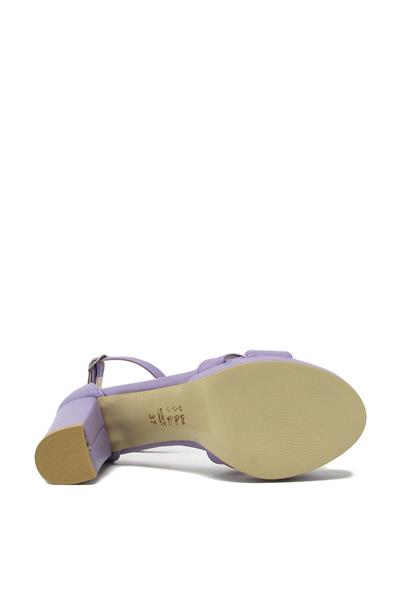 Kanuga Kadın Topuklu Sandalet Lila BB2022-78