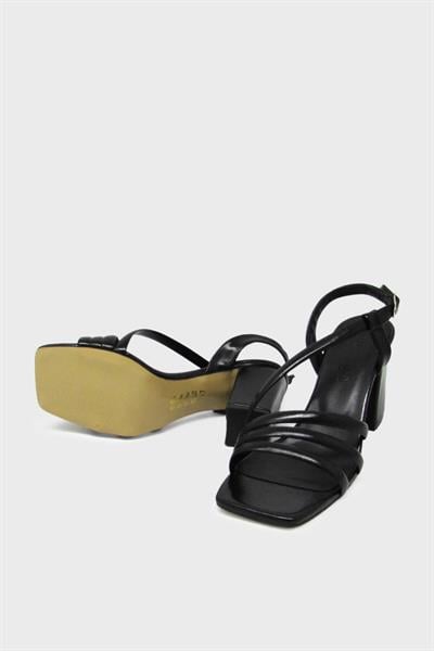 Kanuga Kadın Topuklu Sandalet Siyah SYMS-3024