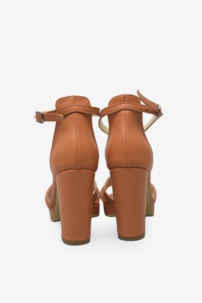 Kanuga Kadın Topuklu Sandalet Turuncu BB2022-78