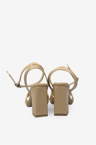 Kanuga Kadın Topuklu Sandalet Vizon BB2022-71