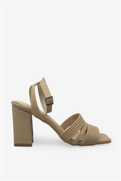 Kanuga Kadın Topuklu Sandalet Vizon BB2022-71