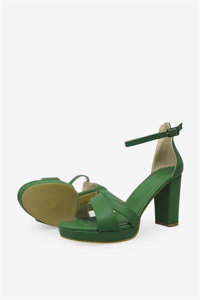 Kanuga Kadın Topuklu Sandalet Yeşil BB2022-78