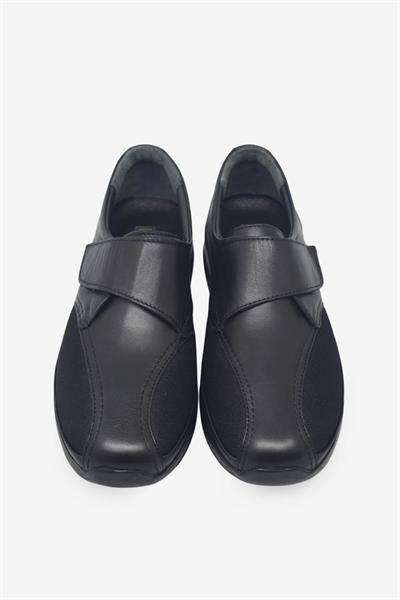 Kanuga Kadın Yazlık Comfort Deri Ayakkabı Siyah EVD2666