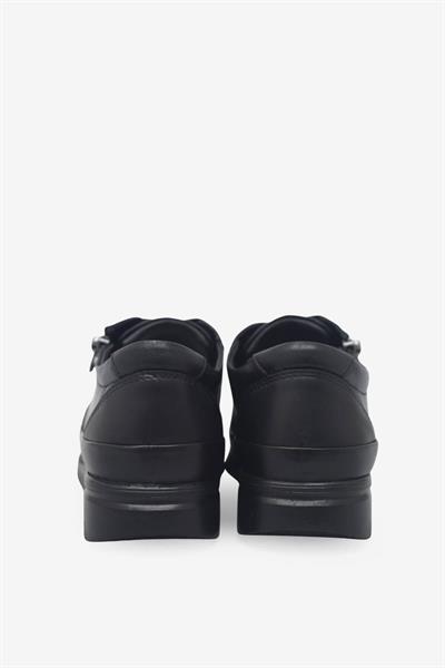 Kanuga Kadın Yazlık Comfort Deri Ayakkabı Siyah EVD2662
