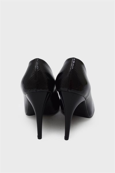 Kanuga Kadın Yazlık İnce Topuk Stiletto Siyah Desenli LPA1501
