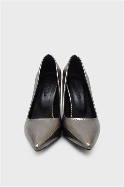 Kanuga Kadın Yazlık İnce Topuk Stiletto Platin Desenli LPA1501