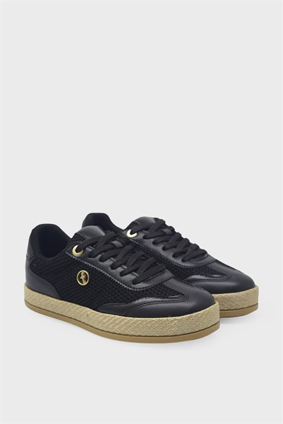 Kanuga Kadın Yazlık Sneaker Siyah FLT363