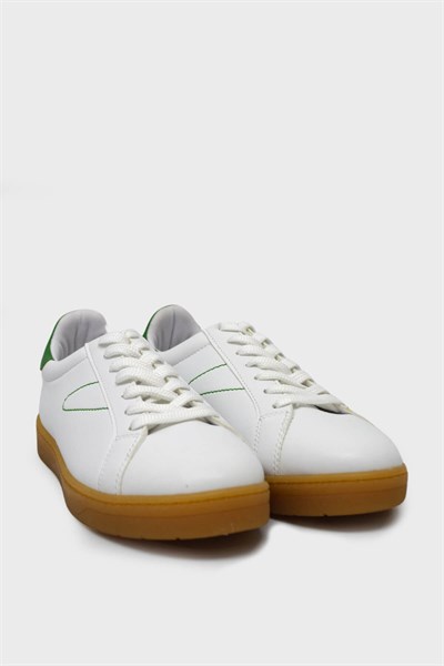 Kanuga Kadın Yazlık Sneakers Beyaz Yeşil RSL2453