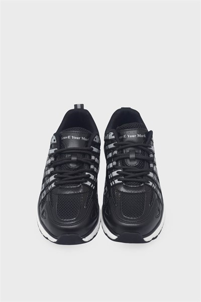 Kanuga Kadın Yazlık Sneakers Siyah Beyaz FLT391