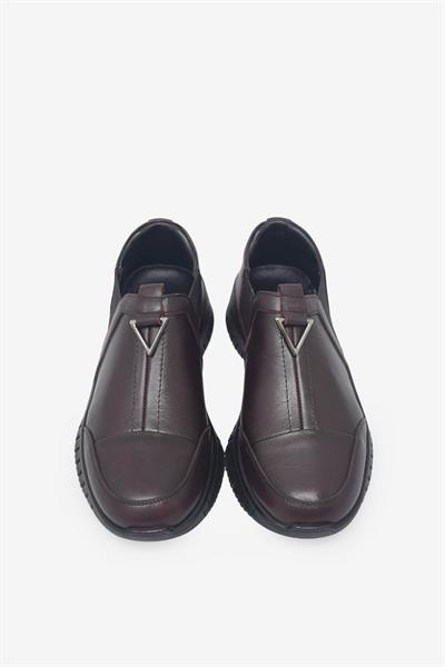 Kanuga Kadın Yazlık Streçli Comfort Deri Ayakkabı Bordo EVD2888