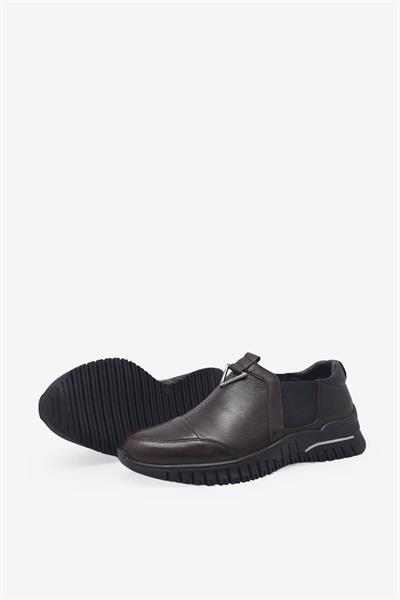 Kanuga Kadın Yazlık Streçli Comfort Deri Ayakkabı Bordo EVD2888