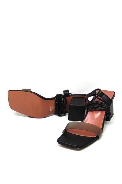 Kanuga Kadın Yazlık Topuklu Sandalet Siyah NEWA135