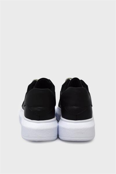 Kanuga Kadın Yüksek Taban Sneakers Siyah Beyaz ASL-859