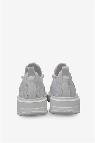 Kanuga Kadn Taşlı Yüksek Taban Sneaker Beyaz RSL404