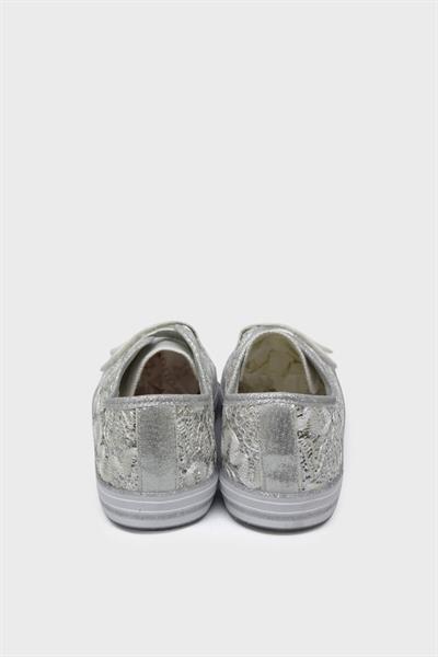 Kanuga Kız Çocuk Taş Detaylı Cırtlı Converse Ayakkabı Gümüş MAGL1216