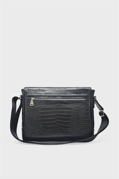 Kanuga Unisex Çapraz Çanta Siyah Kroko YSMN1587