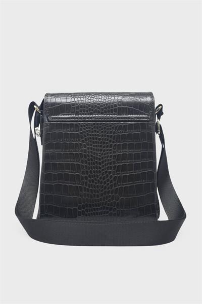 Kanuga Unisex Çapraz Çanta Siyah Kroko YSMN1973