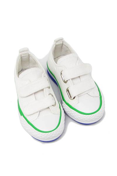 Kanuga Unisex Çocuk Yazlık Cırtlı Spor Ayakkabı Beyaz MAGL1202