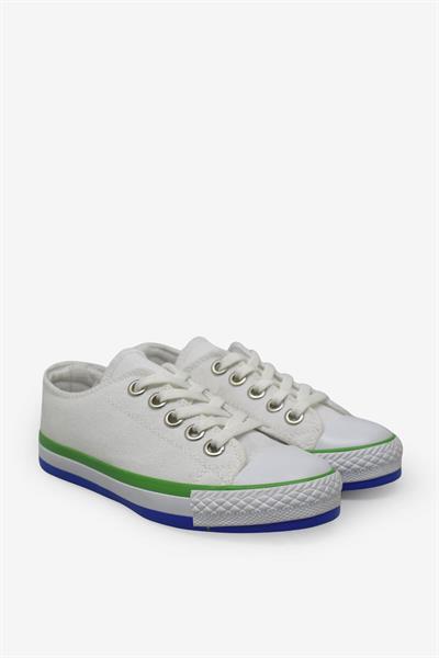 Kanuga Unisex Çocuk Yazlık Converse Spor Ayakkabı Beyaz MAGL1208