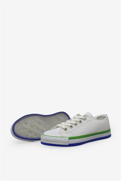 Kanuga Unisex Çocuk Yazlık Converse Spor Ayakkabı Beyaz MAGL1208