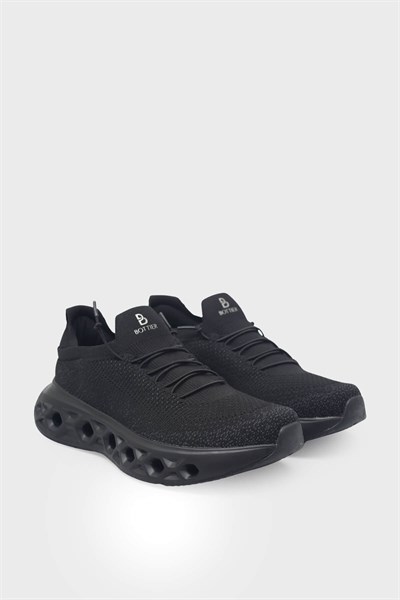 Kanuga Unisex Streçli Spor Ayakkabı Siyah BTR851