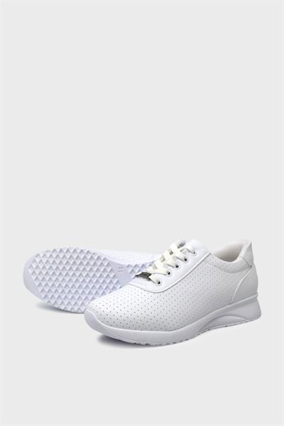 Kanuga Unisex Yazlık İğne Baskılı Sneakers Beyaz ASL-703