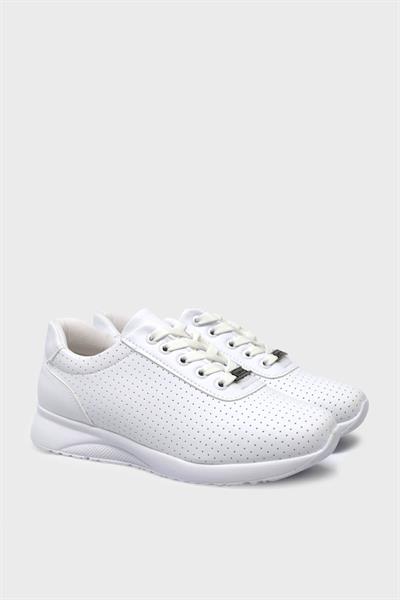 Kanuga Unisex Yazlık İğne Baskılı Sneakers Beyaz ASL-703