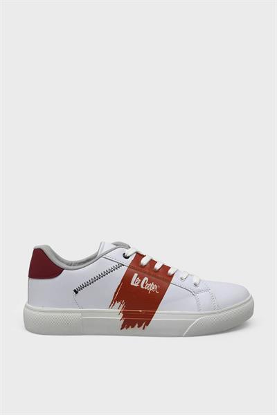 Lee Cooper Unisex Spor Ayakkabı Beyaz Kırmızı LCPR-10018