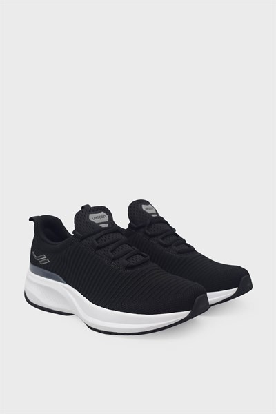 Lescon Unisex Volt 4 Flex Triko Spor Ayakkabı Siyah Beyaz 26BAE00VOLTM