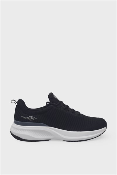 Lescon Unisex Volt 4 Flex Triko Spor Ayakkabı Siyah Beyaz 26BAE00VOLTM