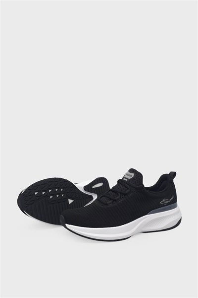 Lescon Unisex Volt 4 Flex Triko Spor Ayakkabı Siyah Beyaz 26BAE00VOLTM