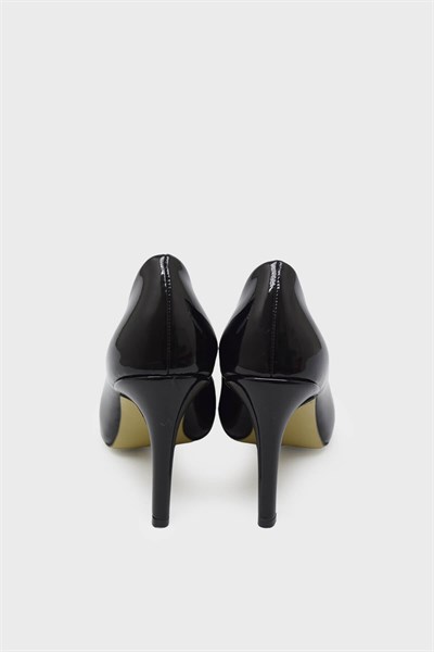 Marcatelli Kadın İnce Topuk Stiletto Siyah Rugan MRCTL7552