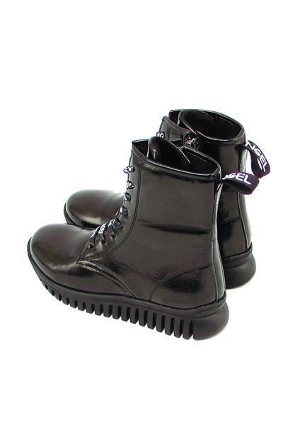 Mini Angel Unisex Çocuk Postal Bot Rugan Siyah MAGL337F-B