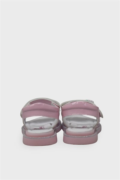 Minican Kız Çocuk Günlük Cırtlı Sandalet Pembe MNCN40