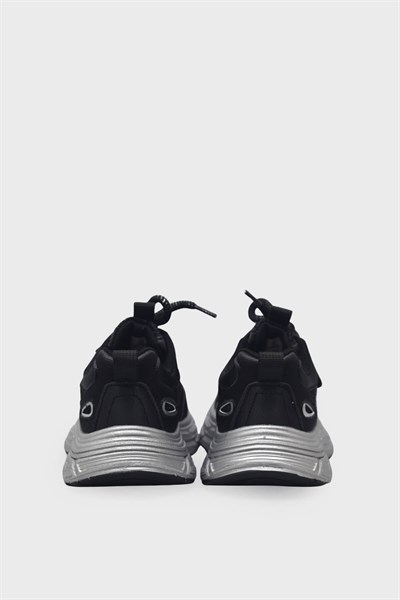 Minican Kız Çocuk Kurdeleli Cırtlı Sneaker Siyah MNCN10
