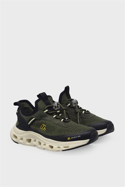 Minican Unisex Çocuk Fileli Sneaker Haki MNCN001