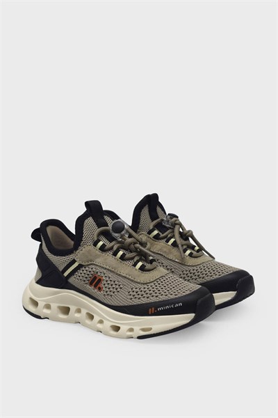 Minican Unisex Çocuk Fileli Sneaker Kum MNCN001