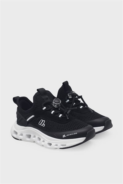 Minican Unisex Çocuk Fileli Sneaker Siyah MNCN001