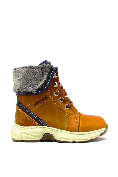 Minican Unisex Çocuk Kürklü Deri Bot Taba MNCN-Y11P