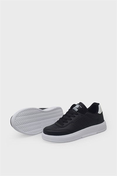Minican Unisex Çocuk Sneakers Siyah Beyaz MNCN-153