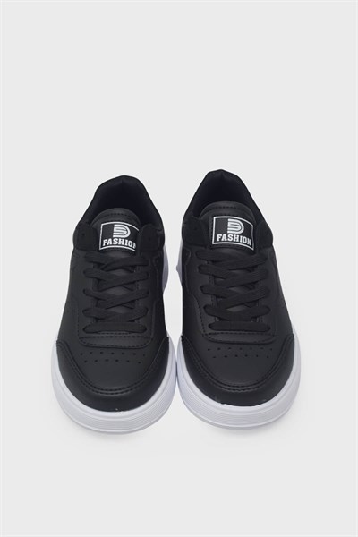 Minican Unisex Çocuk Sneakers Siyah Beyaz MNCN-153
