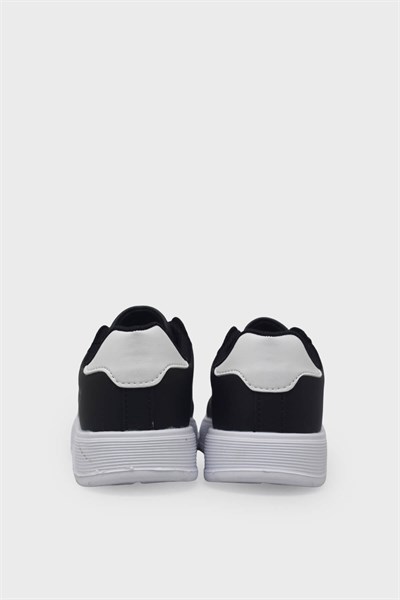 Minican Unisex Çocuk Sneakers Siyah Beyaz MNCN-153