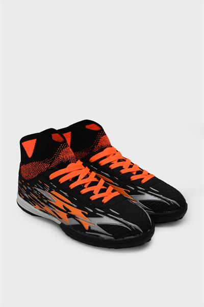 Mp Erkek Çocuk Çoraplı Halısaha Krampon Siyah Turuncu MP-1700