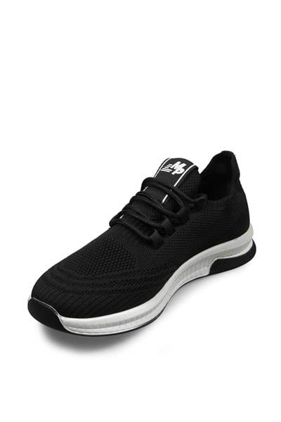 MP Erkek Triko Sneakers Spor Ayakkabı Siyah Beyaz MP2346