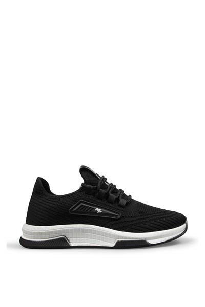 MP Erkek Triko Sneakers Spor Ayakkabı Siyah Beyaz MP2346